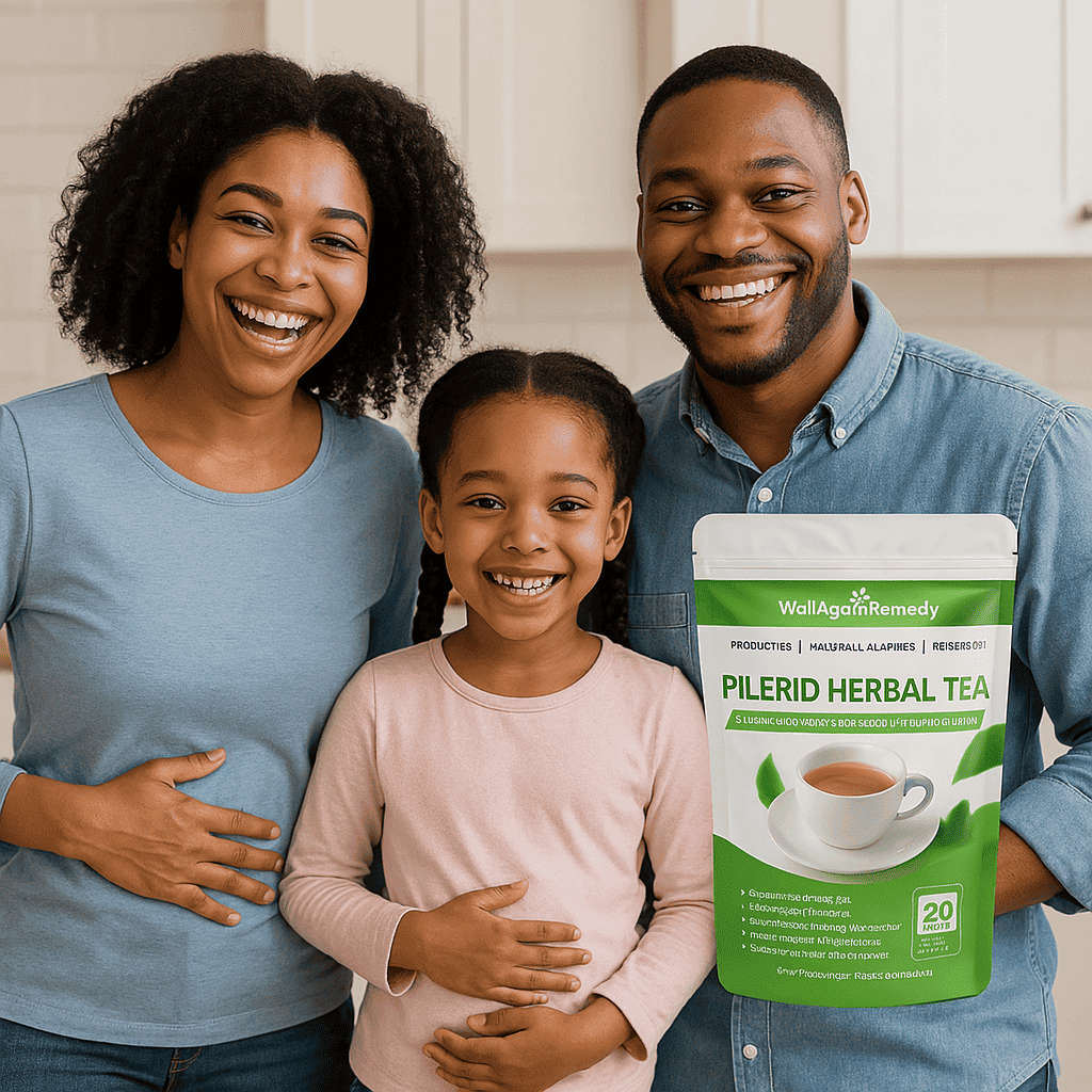 Happy family after digestive relief with PileRid